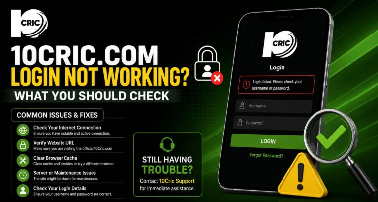 10Cric com Login Not Working? What You Should Check